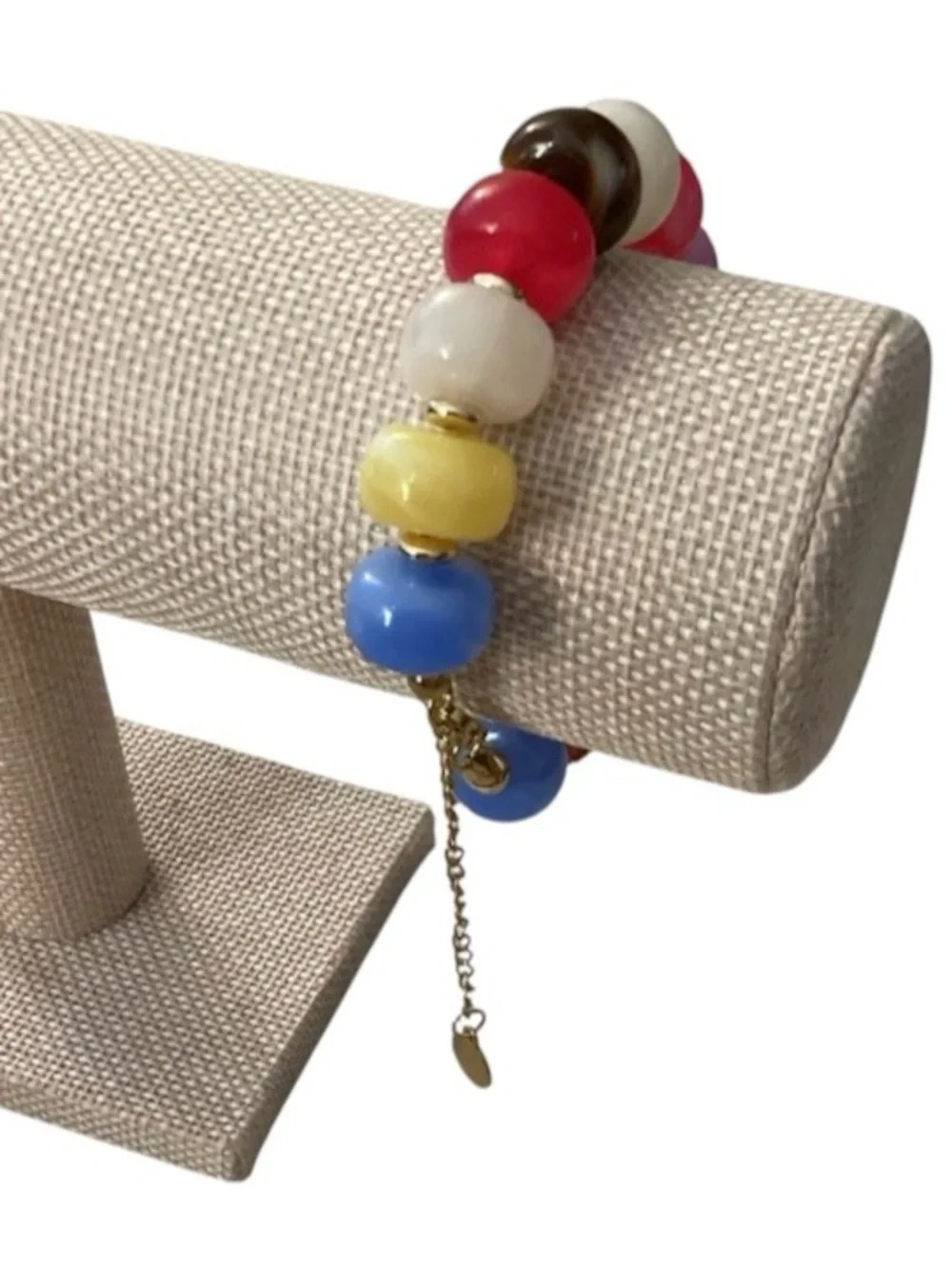 Boho Style Multicolor/Gold Boho Chunky Beaded Strand Adjustable Bracelet (NWT)